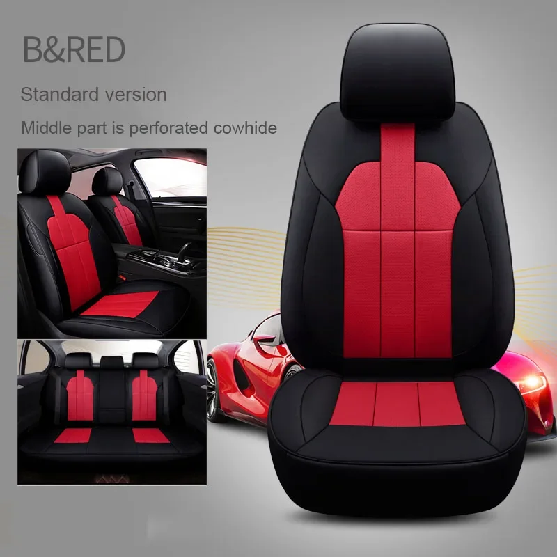custom cowhide leather car seat cover 5 seats for Tesla Model X 3 Y 2019-2023 car accessories seat cushion Airbag Compatible