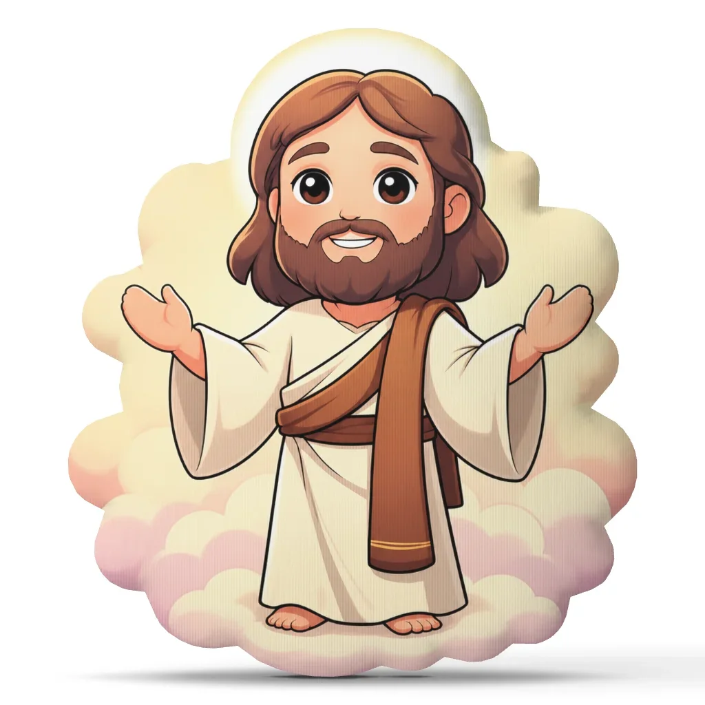 Jesus Shaped Pillow Christian Faith Cushion Stuffed Religious Plush Throw Pillow Prayer Room Church Decor Inspirational Gift