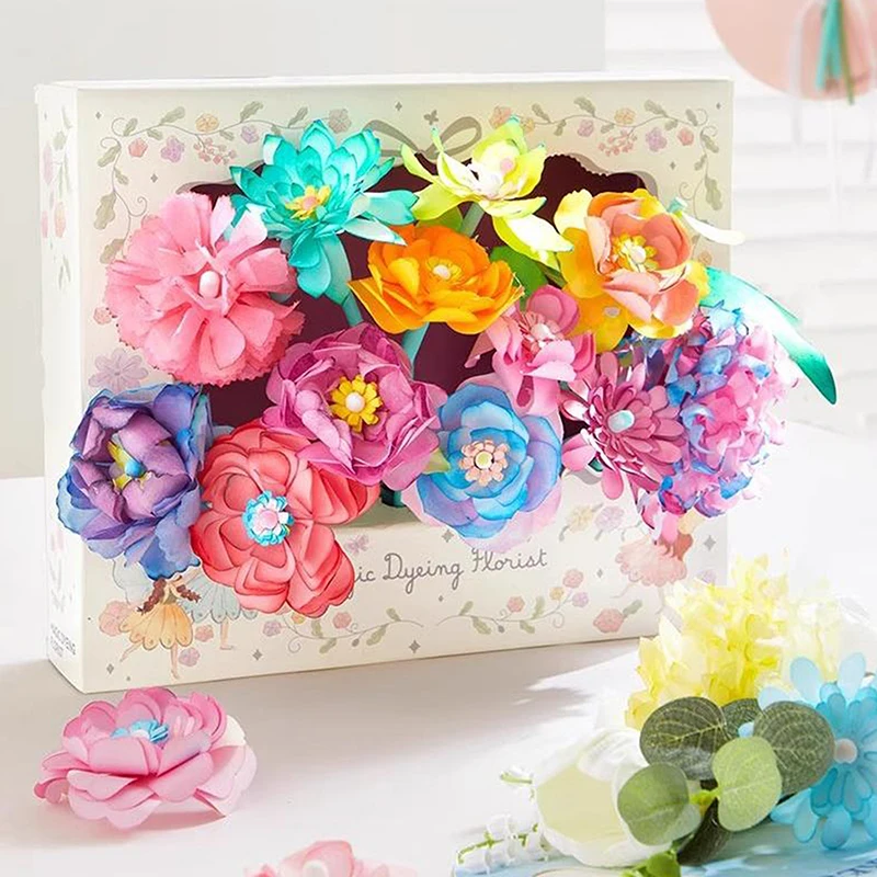 HUA HUA Joy Magic Petal Flower Art Kit, Joy Magic Petal Flower Art Kit, Starhelio DIY Bouquet Art Kit, Absorbs Color Flowers