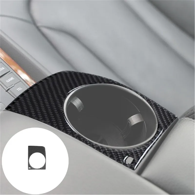 

Car Center Armrest Cup Holder Panel Carbon Fiber Sticker For Audi Q7 2007-2015 Styling Accessories