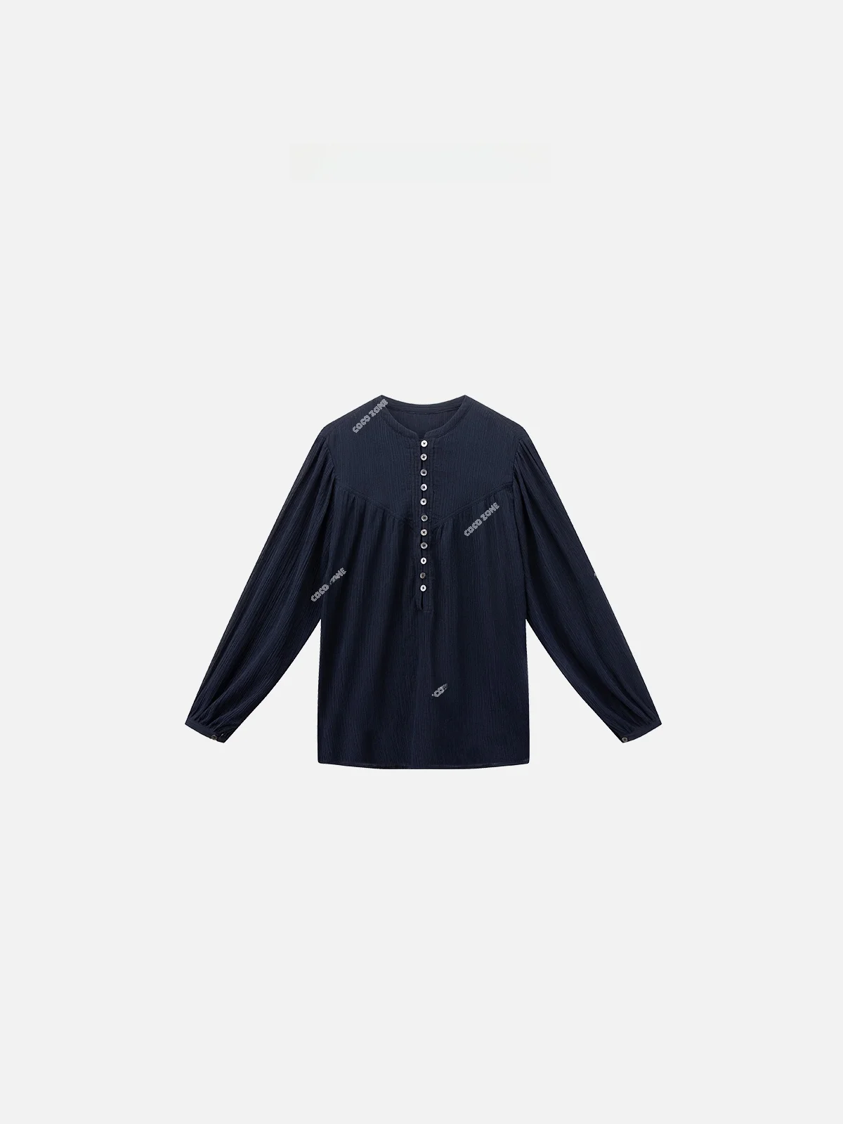 

Zone Liu 2026 Daisy Cotton Silk Blend irt Simple Versatile Top Casual Loose Fit Long Sve round Ne Pure C...