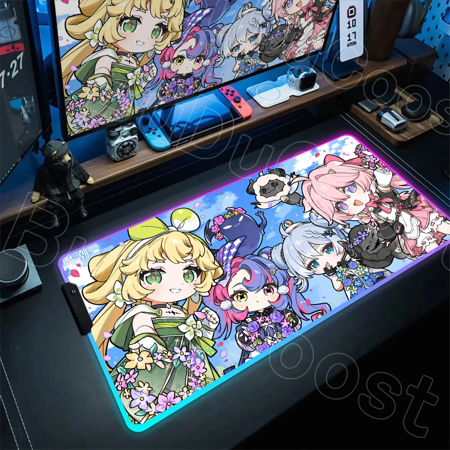 

RGB Cute Verina Encore Roccia Mouse Pad XXL Mousepad Game Wuthering Waves Office Computer Gaming Accessories Anime Girl Desk Mat