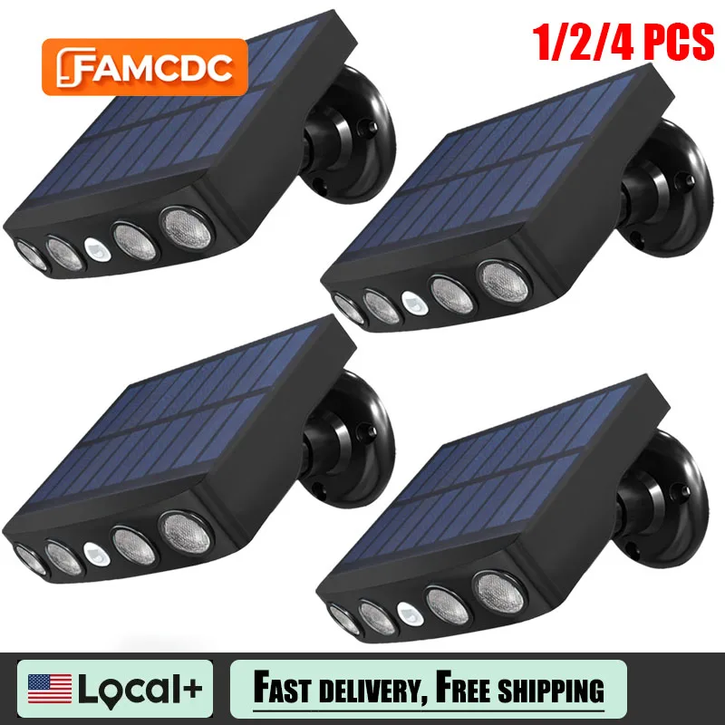 FAMCDC Powerful Solar Security Lights Outdoor Decor Sensor Motion 3 Mode Street Waterproof Lamp Wall Night Work Light for Garden