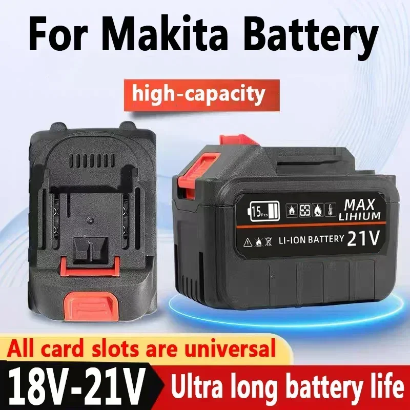 

Подходит для аккумулятора Makita 21 В, аккумуляторная батарея для электроинструмента 18 В 21 В, литий-ионная замена Makita LXT BL1860B BL1860 BL1850