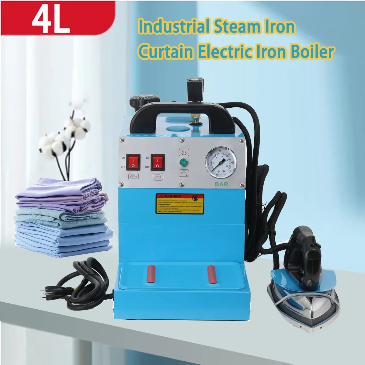 Multi-functional Dual-use Electric Iron | Small Steam Iron with Efficient Electric Heating Boiler | Ideal for Clothing & Curtain
