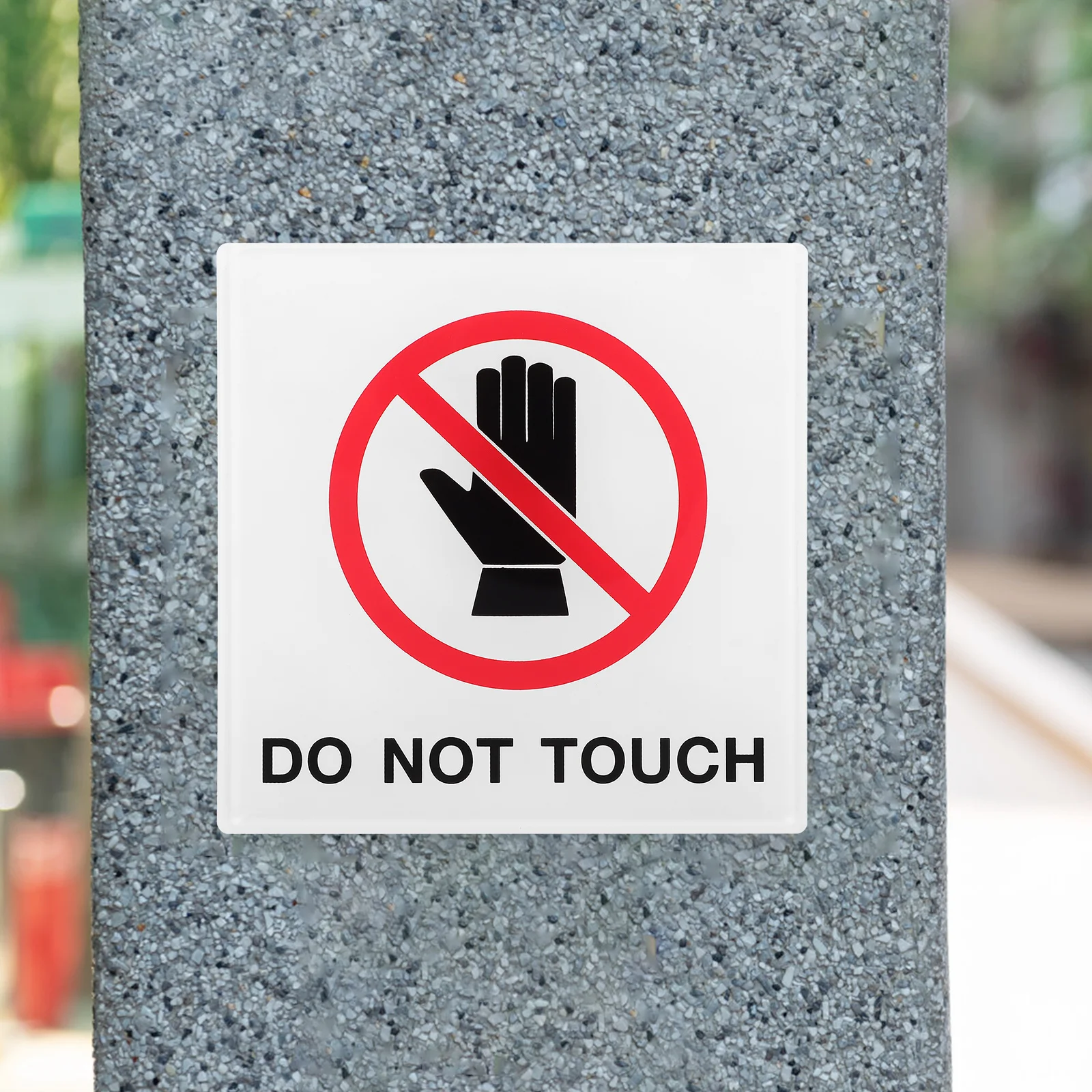 1 قطعة لا تلمس علامة الاكريليك تحذير لوحة السلامة الحذر مائي لا اللمس ملصق لاصق التسمية لآلة المصنع استخدام المرور #4