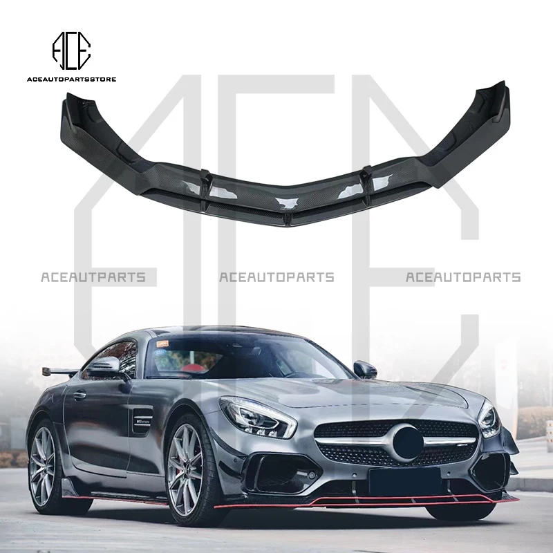 Auto car parts Modification Carbon Fiber Front Lip For Mercedes Benz AMG GT C S 2016-2018