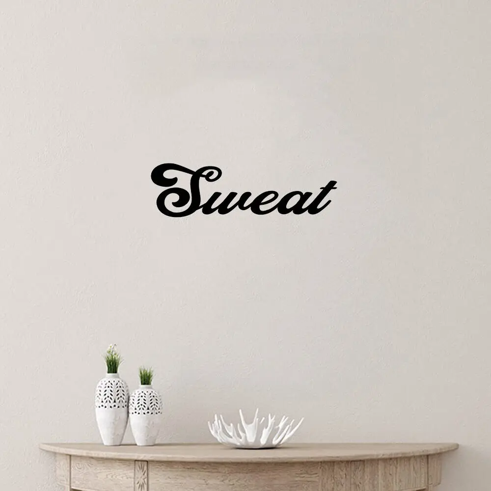 Sweat - Metal Home Gym Sign Metal Word Art for Athlete Home Gym Living Room/Home Decoration