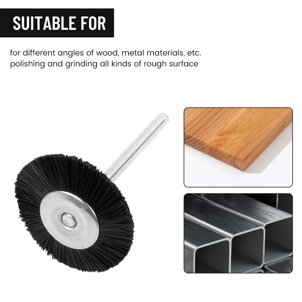 Polishing Nylon Brushes Coating Degreasing Burr Derusting For Grinding High Efficiency Wire Brush 3mm Shank Brand New