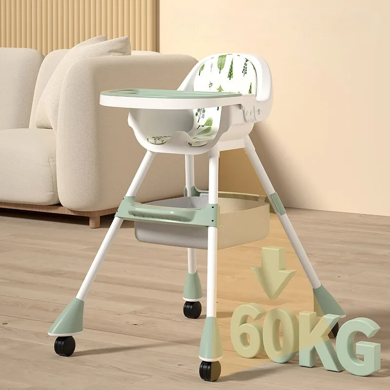 Wholesale Baby High Feeding Chair Foldable Dining Chair Adjustable Height Multifunctional Food Chair With Cushion