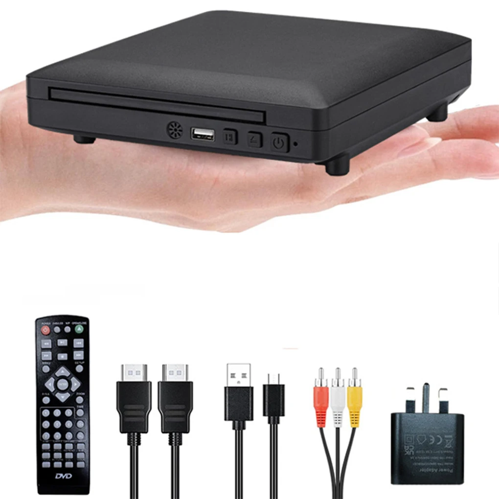 مشغل دي في دي محمول صغير للمنزل ، عالي الدقة ، P ، عالي الدقة ، CD ، EVD ، مشغل VCD مع AV ، كابلات HDMI ، المملكة المتحدة ، الولايات المتحدة ، قابس الاتحاد الأوروبي
