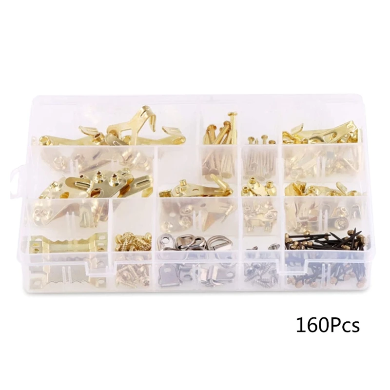 

160pcs Hooks for Photos, Clocks, and Decorations Wall Picture Hanging Hooks Heavy Duty Versatile Hook