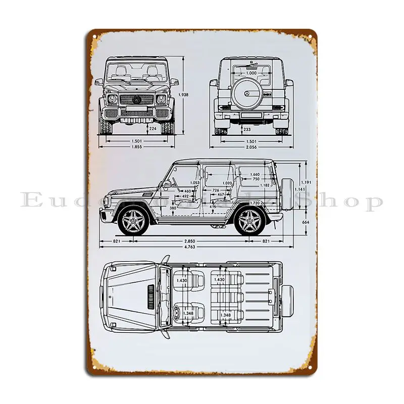 G Wagon Metal Signs Wall Cave Decoration Designer Custom Wall Cave Tin Sign Poster