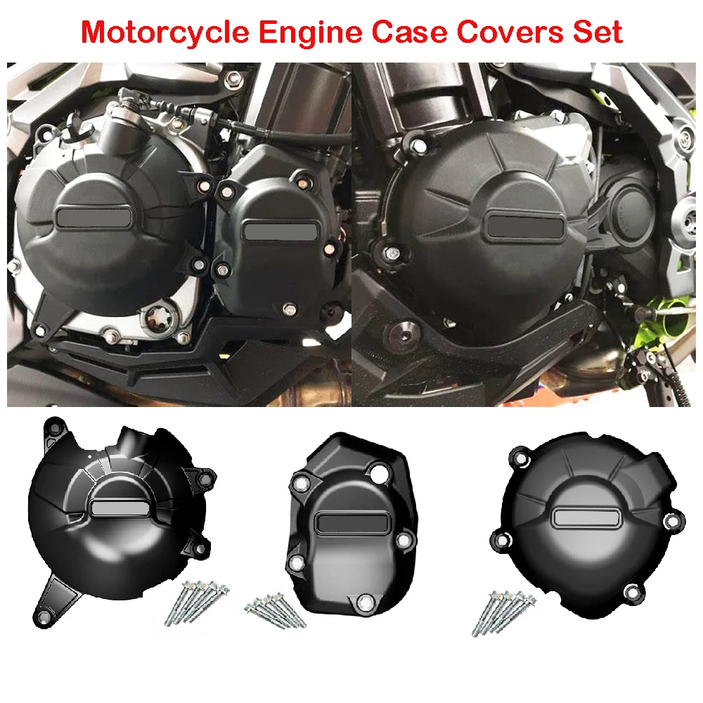 

Fits for Kawasaki Z900 SE ABS ZR900 Performance 2021 2022 2023 2024 Motorcycle Engine Case Cover Set Secondary Protection Guards