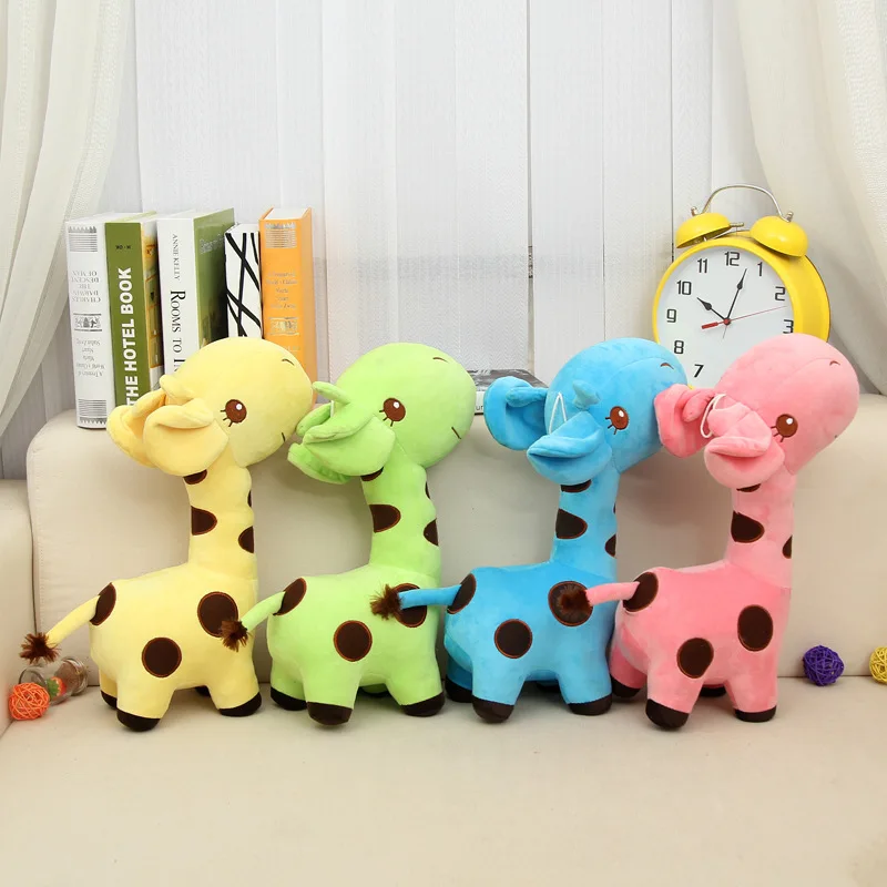 18/25cm Colorful Giraffe Plush Toys Pendant Soft Stuffed Cartoon Animals Doll Baby Kids Toys Christmas Birthday Gifts