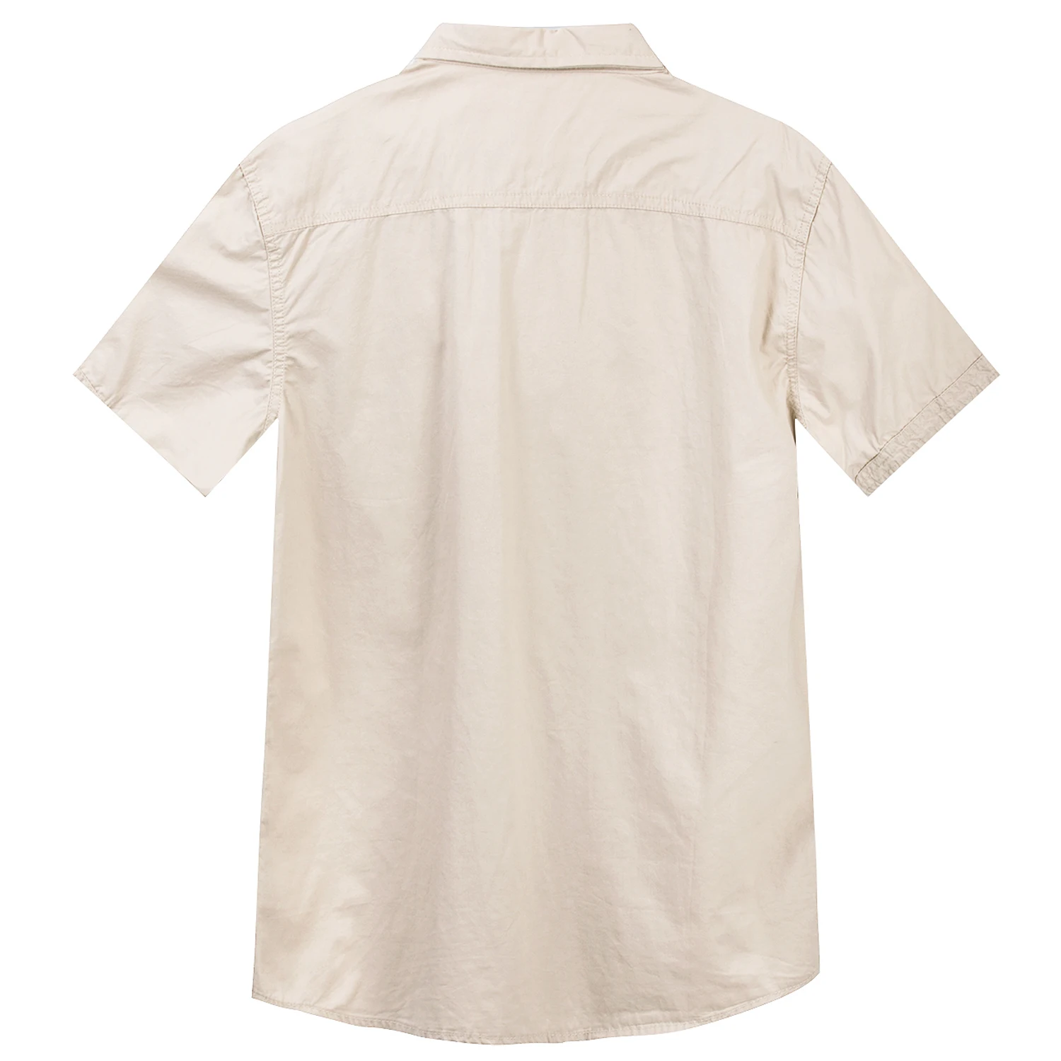2025 Summer New Fashion Men Short Sleeve Solid Color Military Shirt Casual Cargo Work 100% Cotton Pocket Shirts Male Plain Tops