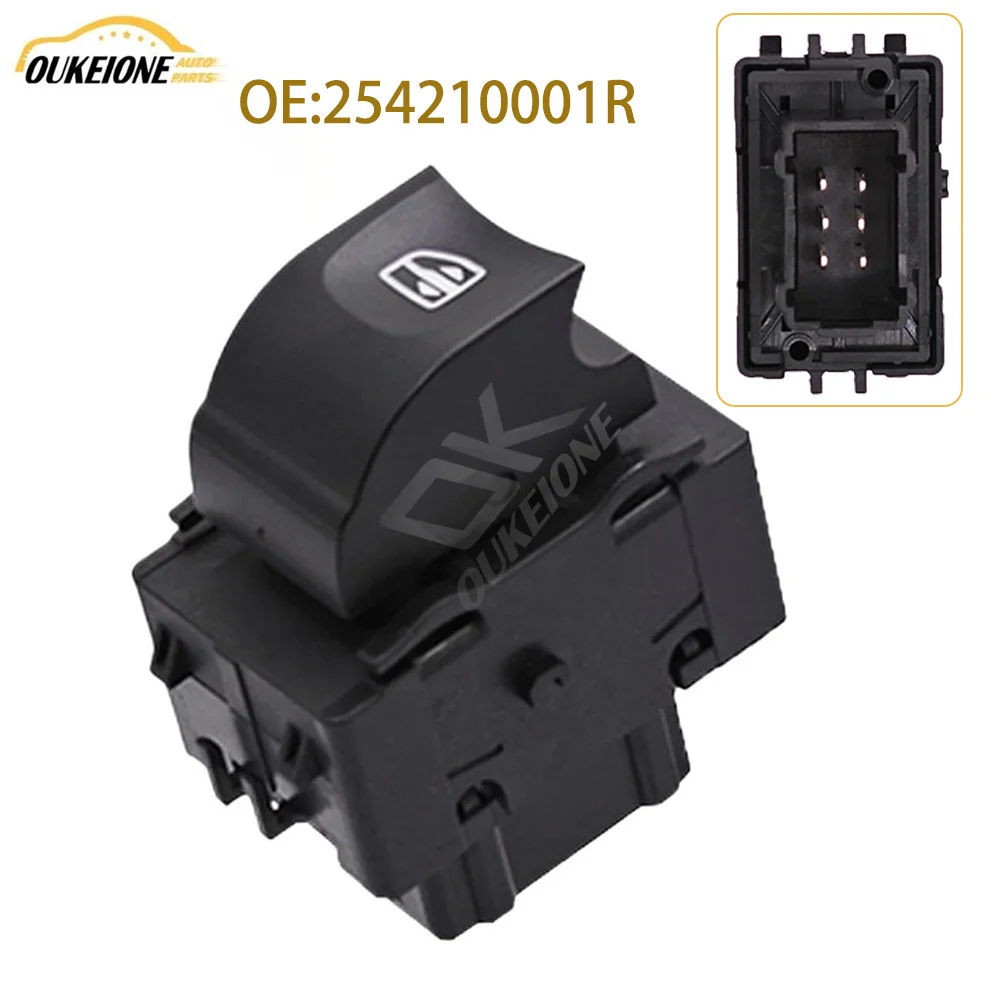 254210001R for RENAULT Megane Fluence Logan Electric Single Power Window Control Switch Glass Lifter Button Car Accessories