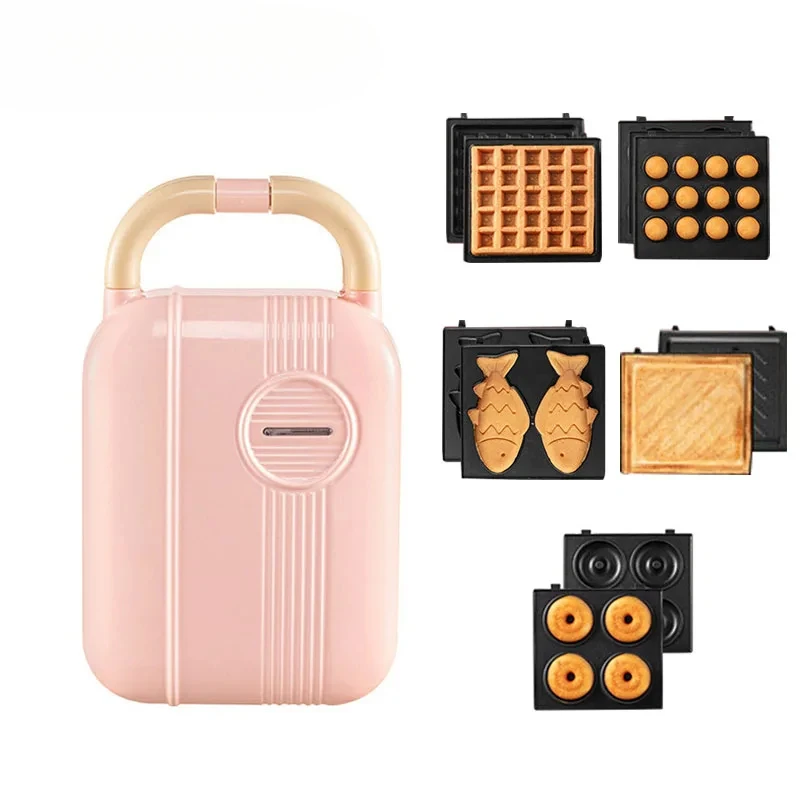 

Breakfast Maker Electric Sandwich Machine Waffle Donuts Octopus Balls Taiyaki Light Food Machine 5 Plates