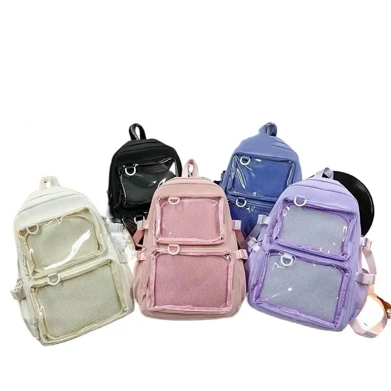 1 Stück Neuer Transparenter Rucksack Japanischer Kawaii Itabag Damen Großer Kapazität Ita Rucksack Schultaschen für Studentinnen JK – Detail 9