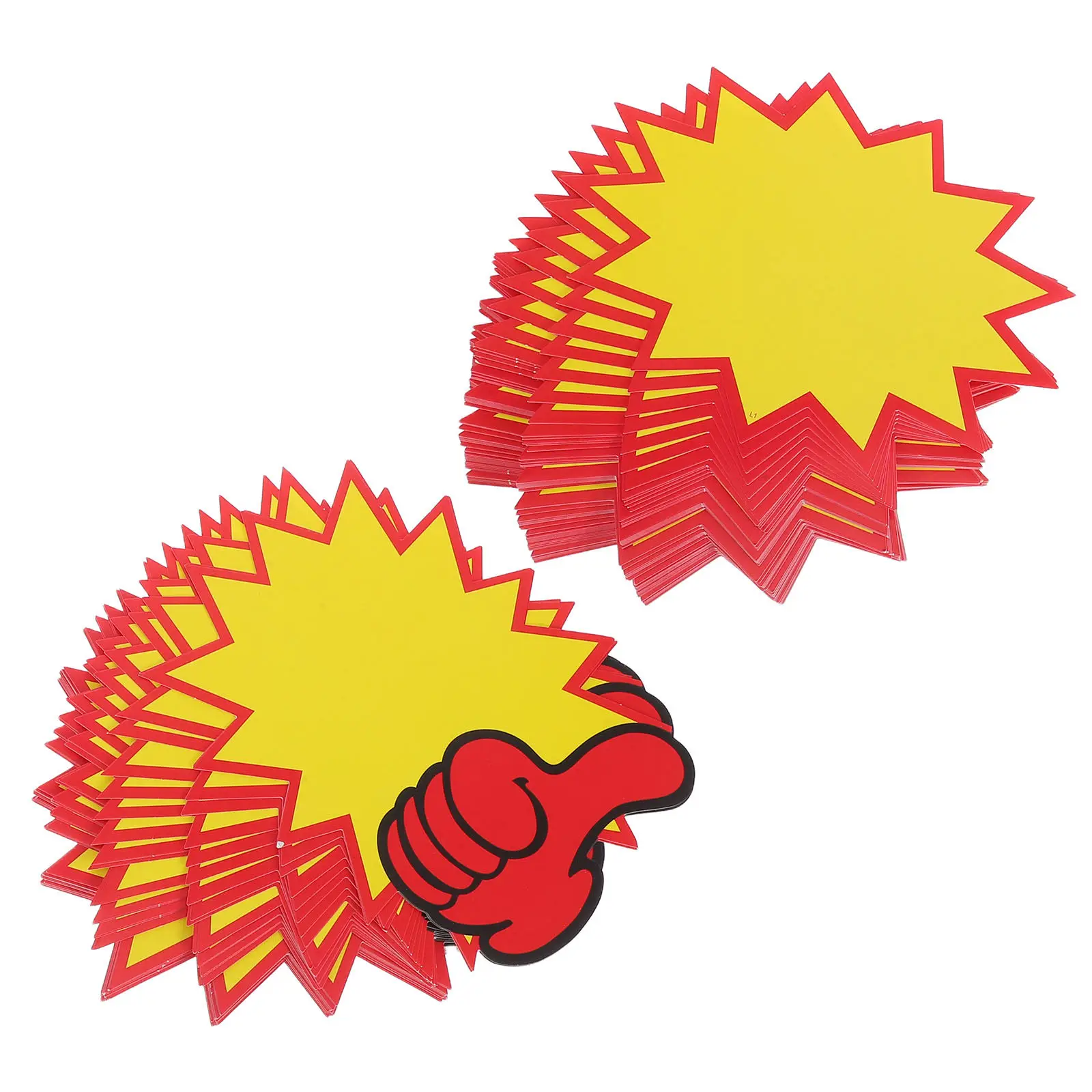 

100Pcs Double-Sided Price Tags Writable Erasable Blank Retail Sale Signs Store Tags for Display Retail Signs Star Sign