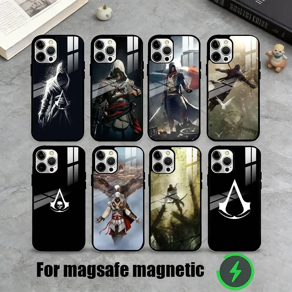 

A-Assassin Creed Logo Graphic Phone Case For iPhone17,16,15,14,13,12,11 Plus,Pro Magnetic with Magsafe Wireless Charging