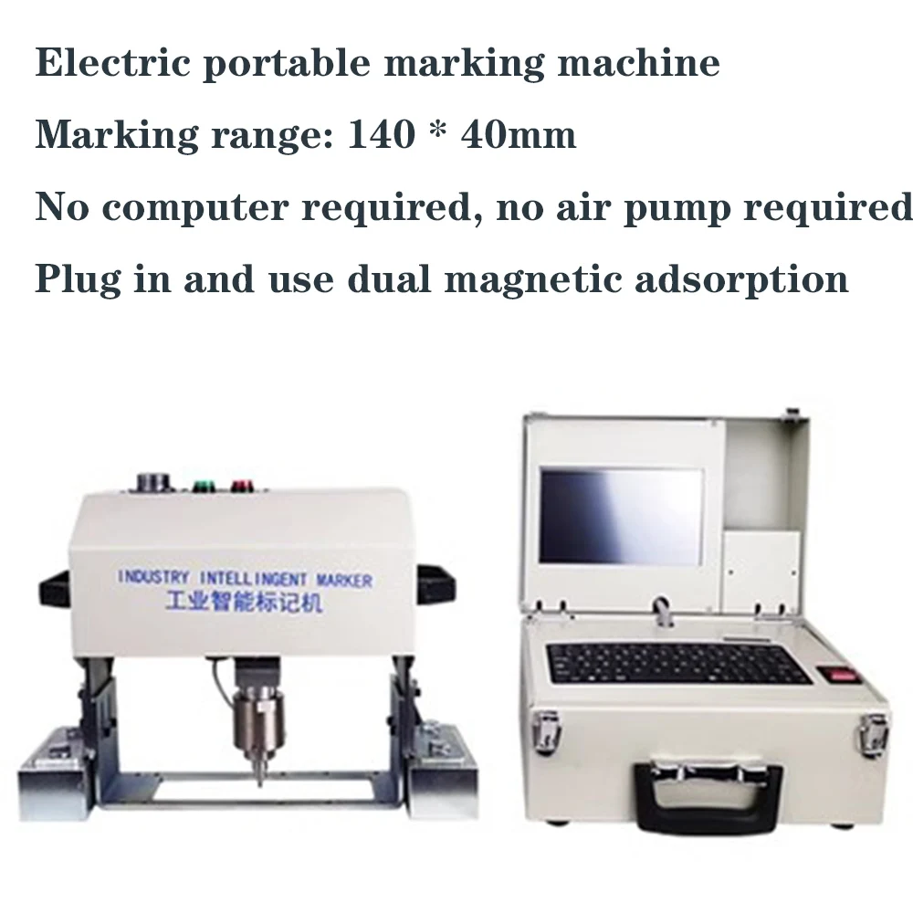 Draagbare Graveren Pneumatische Markering Machine 120x30 160x90 140x40mm Touchscreen Voor Naambord cilinder Nummer Frame Chassis - afbeelding 1