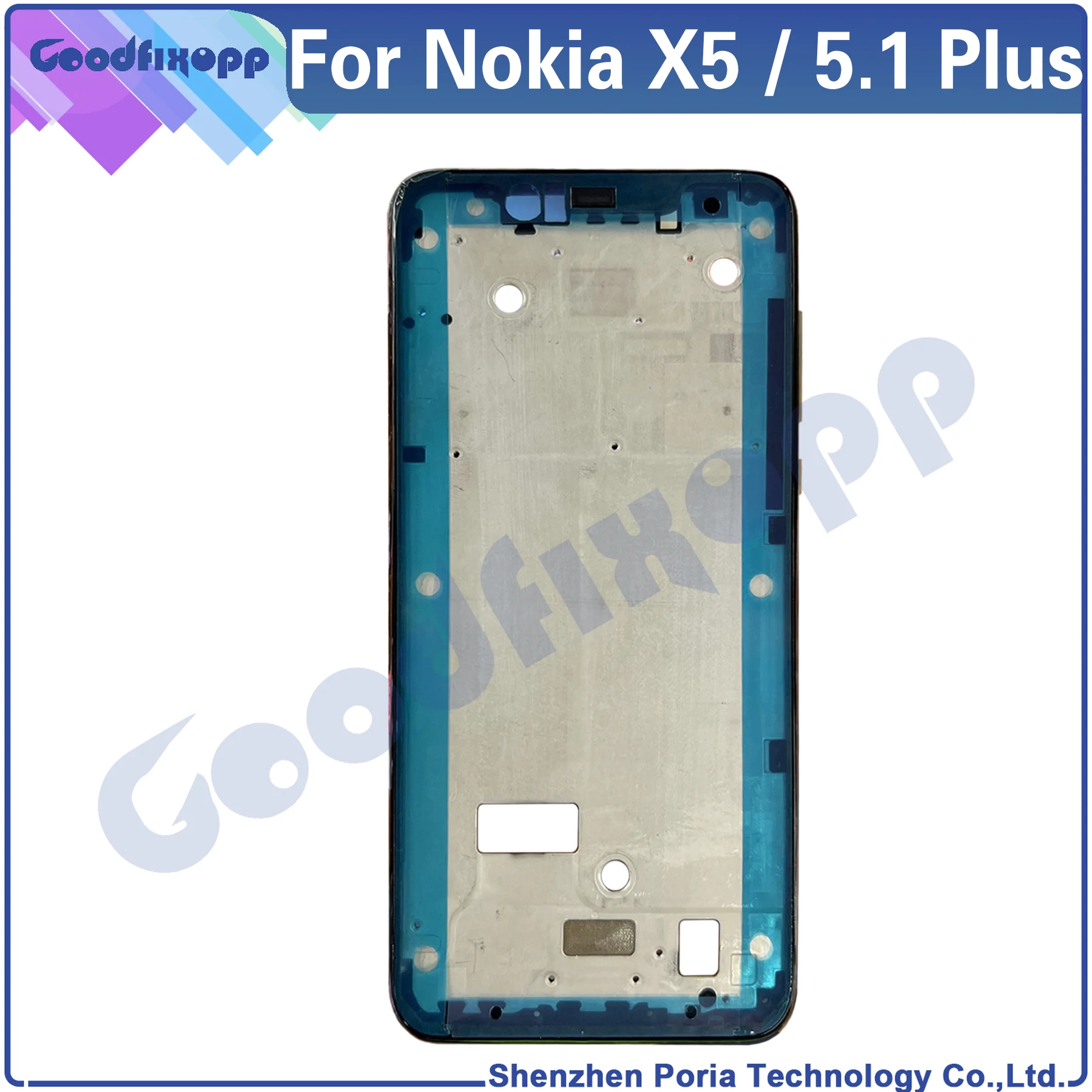 Frame For Nokia 5.1 Plus / X5 TA-1120 TA-1105 TA-1102 Media Case Front Frame Screen Frame Middle Bezel Frame Replacement