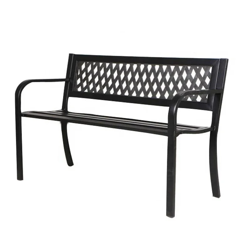 Outdoor Furniture Garden Beaches Park Mental Double Seat Bench Patio Beaches