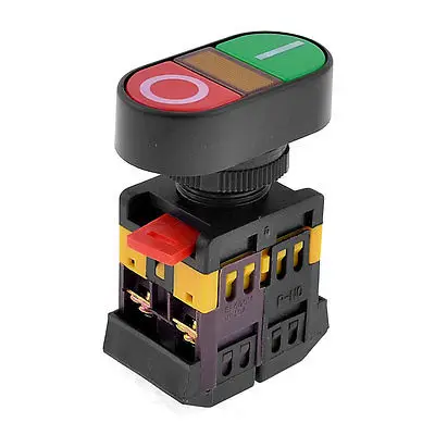 600V 10A Light Indicator ON/OFF Non Latching Momentary Push Button Switch