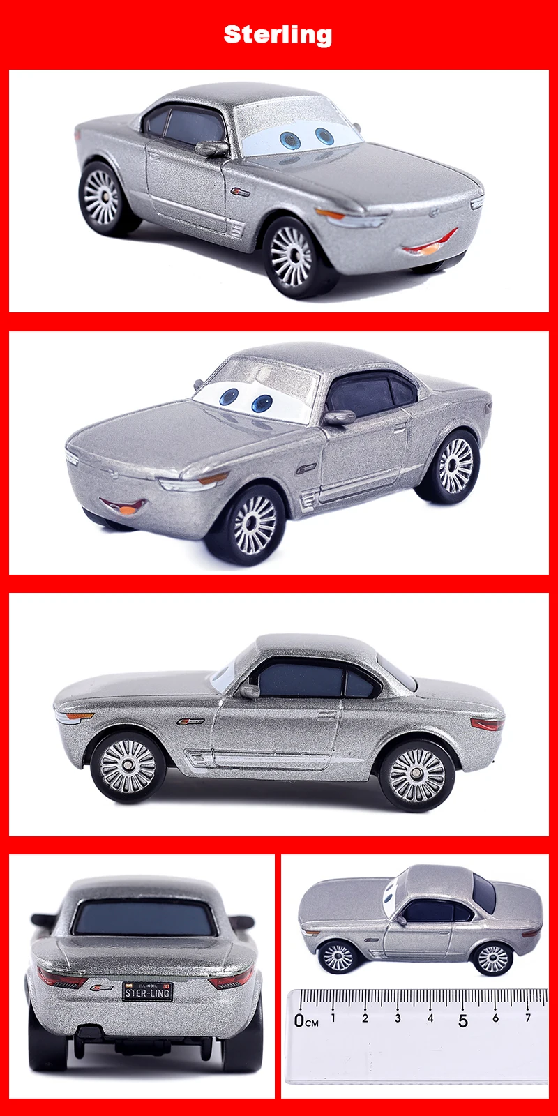Cars Gold Galvanisierung Car King 43 Anime Figur Strip Weathers 1/55 Metall-Druckguss Dinoco Rennspielzeug Kindergeschenke – Detail 33
