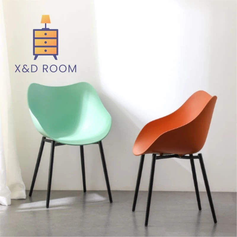 X&D Backrest Lazy Chair Internet Celebrity Leisure Creative Nordic Ins Style Restaurant Dining Chair French Creative Art Chairs