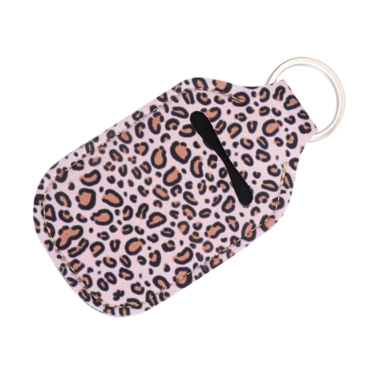 

4Pcs Hand Bottle Cover Leopard Print 30ml Portable Liquid Storage Pouch Refillable Protective Bag Key Ring Hand Bottle Cover