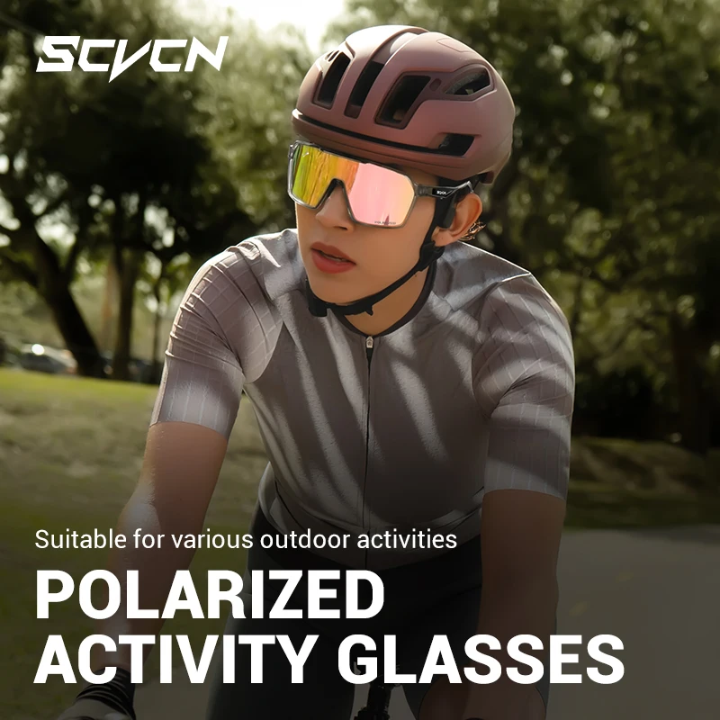 SCVCN Photochromic Sunglasses Fashion Cycling Glasses for Men Mountain Bike Eyewear Baseball Sports Goggles Skating Sun Glasses