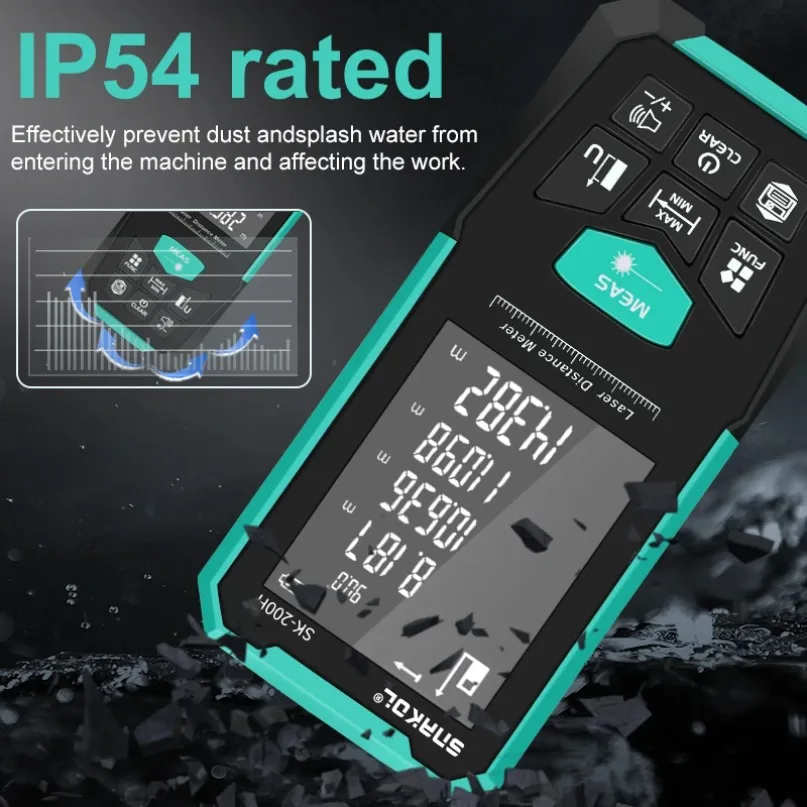 1pc new  Distance Meter 150M/200M Profesional  Tape Measure Rangefinder Trena Roulette Ruler Range Finde