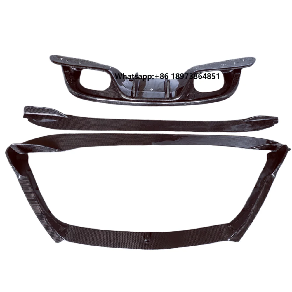 

High Quality Genuine Carbon Fiber Front Lip Side Skirt Rear Diffuser Body Kit for 2013-2019 F-type