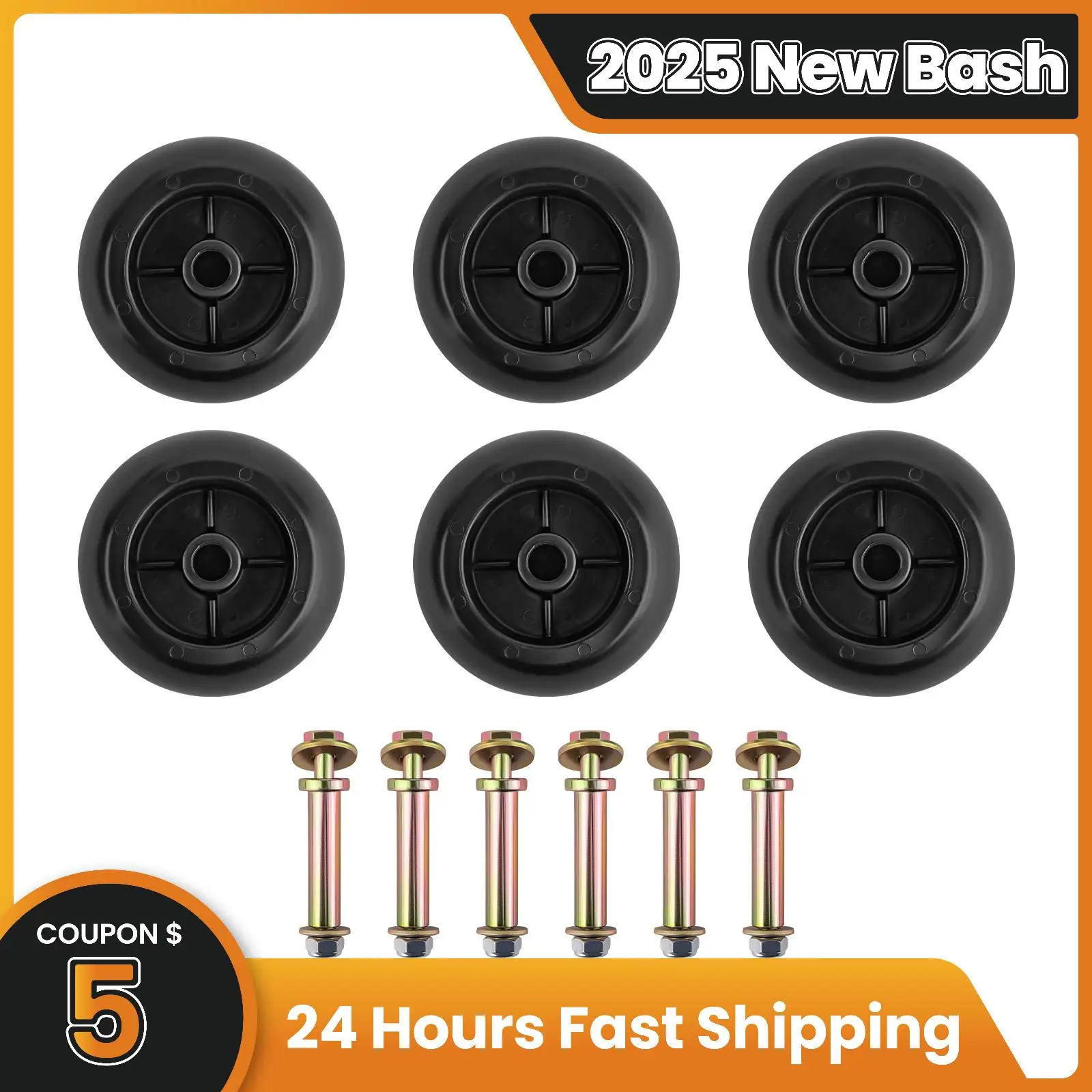 

Комплекты роликовых колес на 6 палубных роликов для Toro-60 дюймов Kubota: K5351-42110, K5371-42110 2-3/4 дюйма