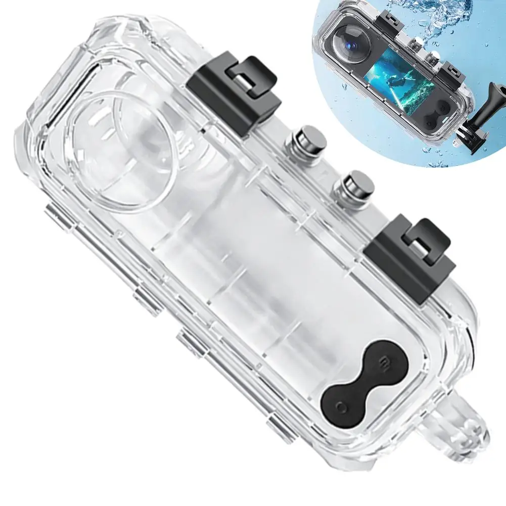 

Водонепроницаемый чехол для экшн-камеры Insta 360 One X5, защитный корпус для подводного плавания 60 м с кронштейном, аксессуары H8A8