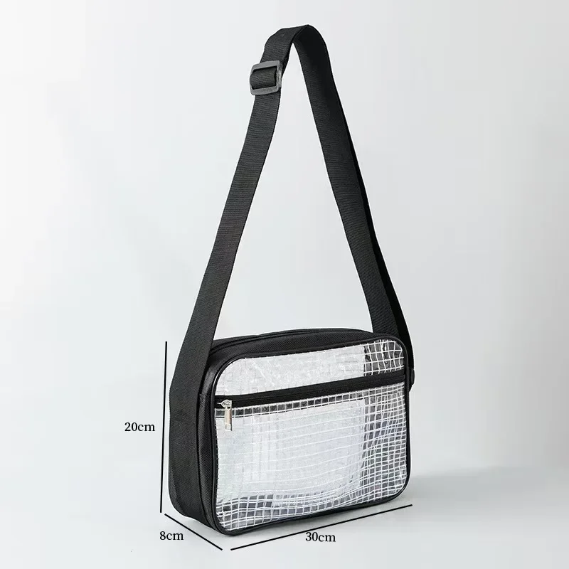 Anti-static PVC Bag 12 Inch 30 * 20 * 8 Dust-free Workshop Computer Messenger Bag Black Shoulder Transparent Mesh Bag