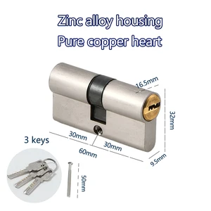 Smart Locking Cylinder Door com Master Key, Entrance Lock, Indoor Locking, 60mm, 70mm, 80mm, Customize Key 10 principais vendas cilindro de - №8