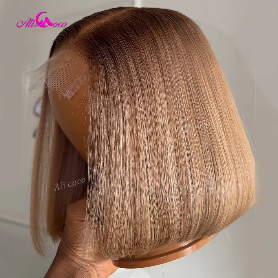 parrucche-ombre-13x4-bob-in-capelli-umani-biondo-cenere-parrucca-bob-corta-10-16''-con-frontale-in-pizzo-trasparente-densita-180-liscia-marrone-per-donne