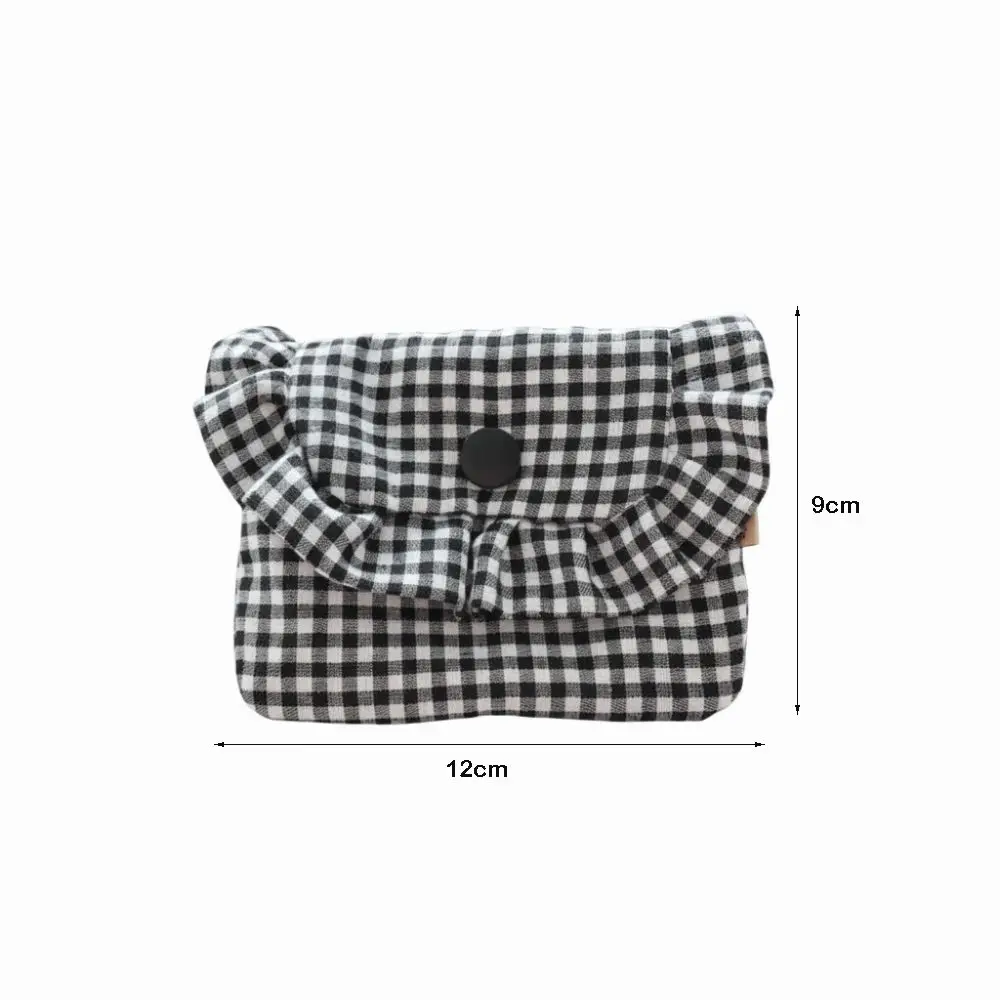 Niedliche Tragbare Karierte Geldbörse mit Karomuster-Taschendesign, Münzbeutel im Clutch-Stil, Lippenstift-Aufbewahrungstasche für Mädchen – Detail 1