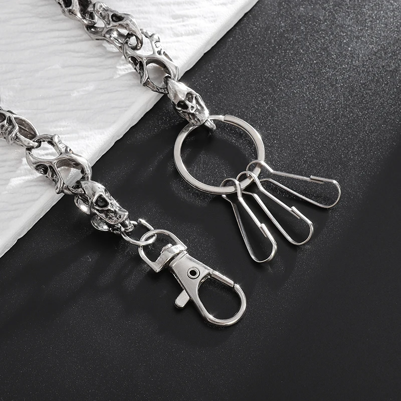 Personality Punk Cool Skull Pants Chain Keychain Waist Chain Men\\\\\\\\\\\\\'s Motorcycle Biker Rider Hip Hop Rock Jewelry Accessories