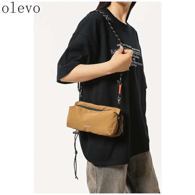 Durable Nylon Unisex Camp Messenger Bag Large Capacity Shoulder Backpack for Hiking Travel Daily Commute