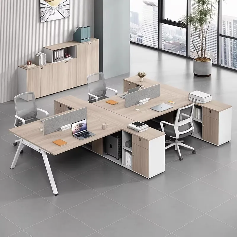 Nouveau bureau de personnel, configuration 2/4/6/bureau double, avec écran de financement, pour assise en face, et combinaison bureau et chaise