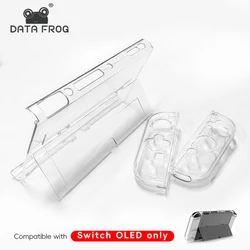 DATA FROG Crystal Protective Case Cover For Switch OLED Console Clear Hard Shell Anti-Scratch Game Console Accessories