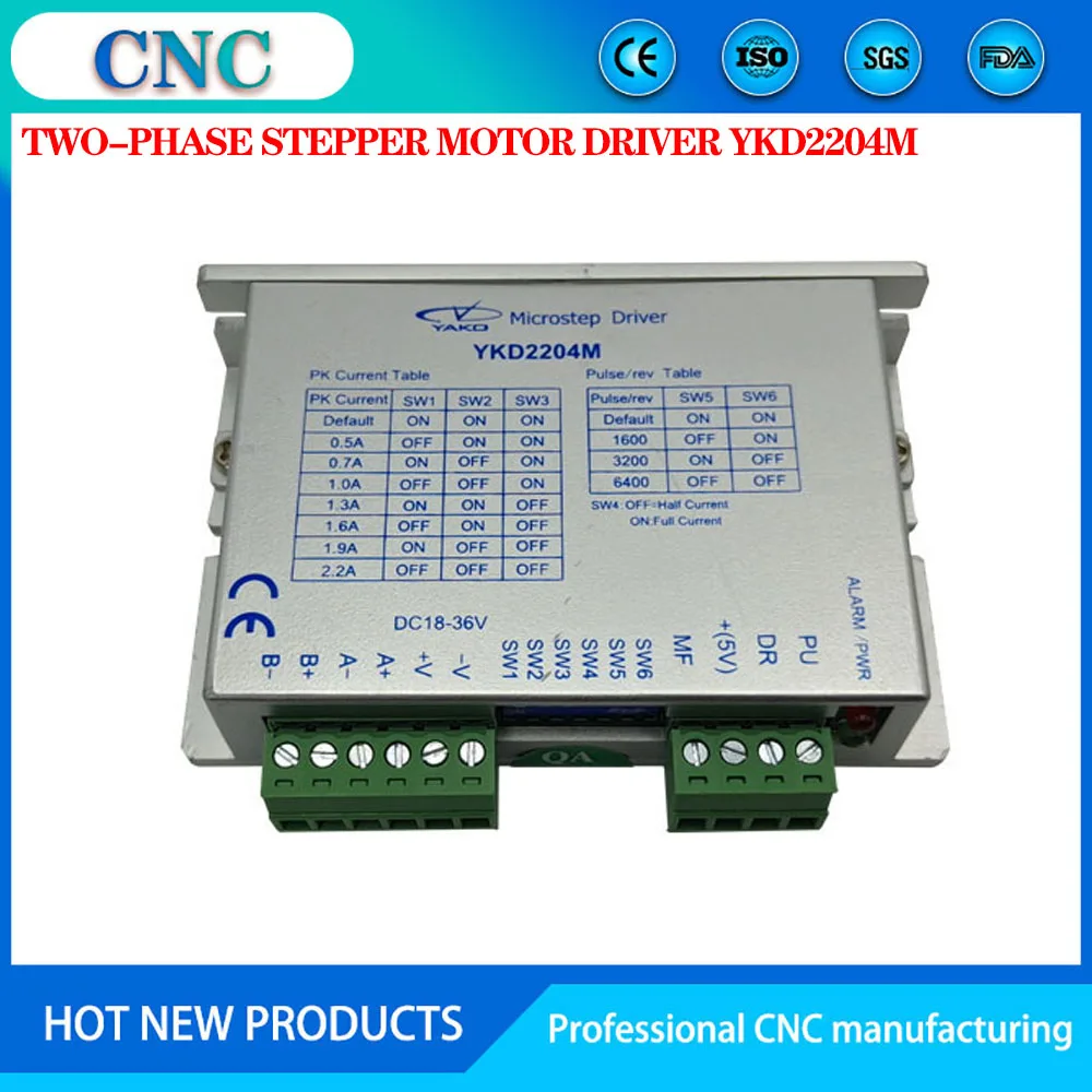 

YAKO 2Phase Stepper Motor Driver YKD2204M DC18-36V 100KHz use For CNC Router Engraving Machine