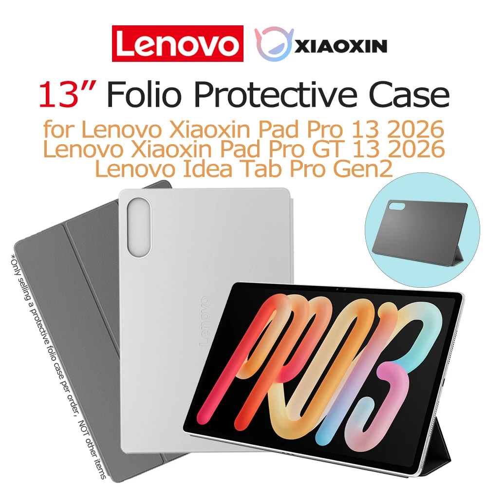 

New Lenovo 13’’ Protective Folio Case 2026 for Lenovo Xiaoxin PadPro 13/ Pro GT 13-inch Tablet for Lenovo Idea Tab Pro Gen2 PU
