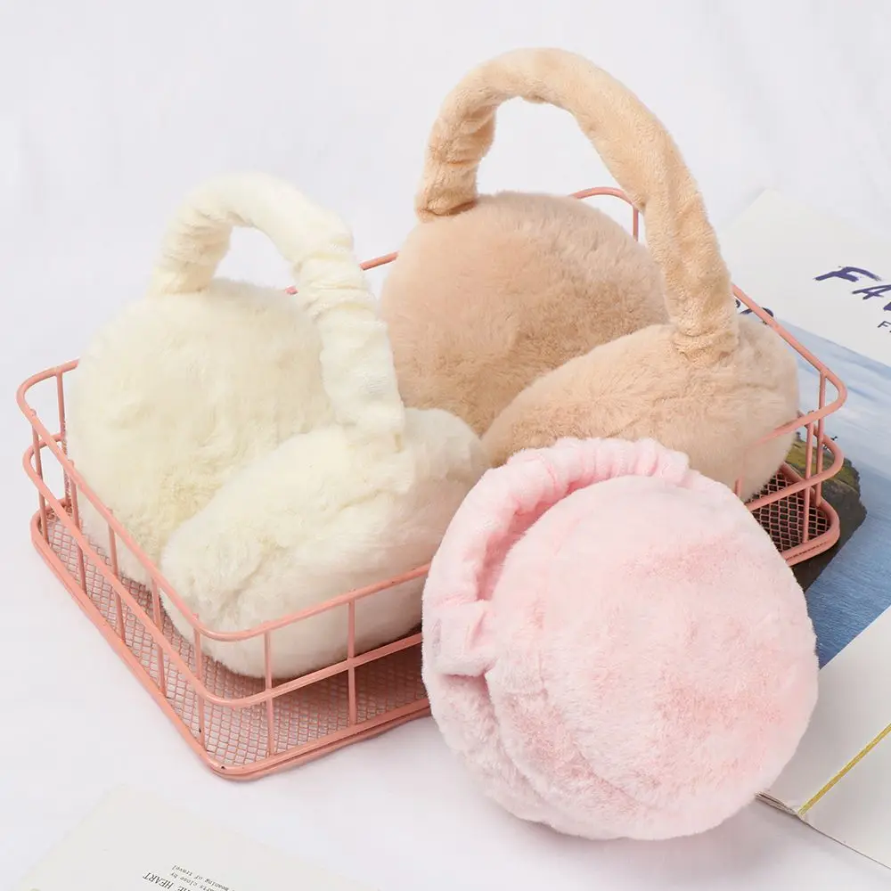 Fashion Foldable Autumn And Winter Solid Color Women Earmuffs Earflaps Ear Cover