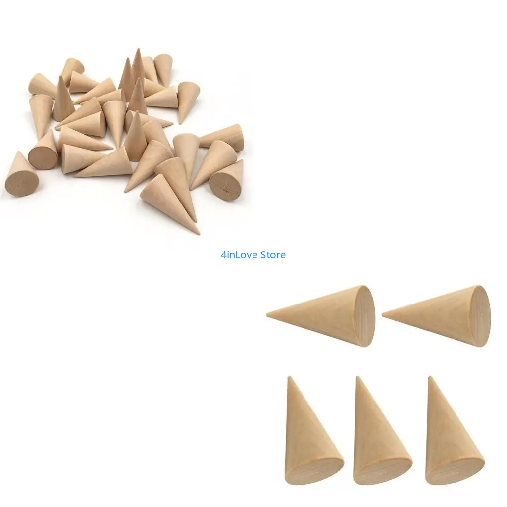 

T4MD 5Pcs Cone Rings Display Stands Finger Trinket Stand Rings Stack Showcase