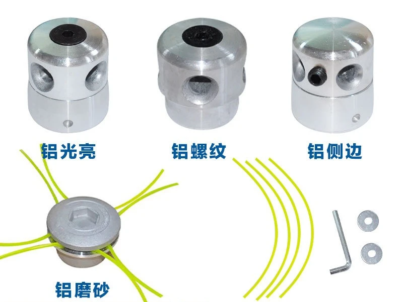 

Aluminum Grass Trimmer Head With 4 Lines Brush Cutter Head Lawn Mower Accessories Cutting Line Head for Strimmer Replacement
